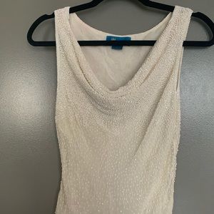 Silk Cowl Neck Sequined Blouse - never worn